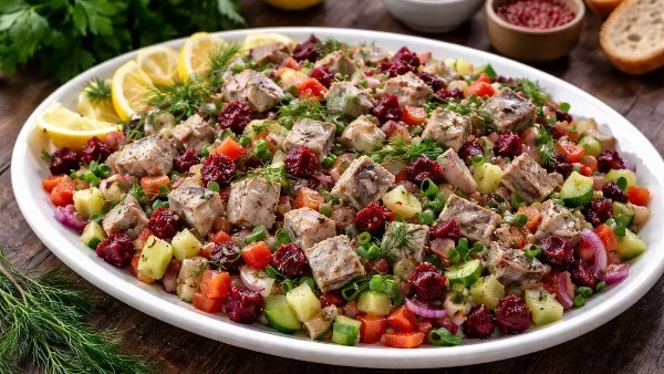 طريقة عمل سلطة الرنجة لشم النسيم