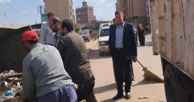 رئيس مدينة منوف الجديد يؤكد أهمية النظافة العامة