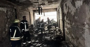 إصابة شخص بحروق في حريق شقة سكنية بطلخا