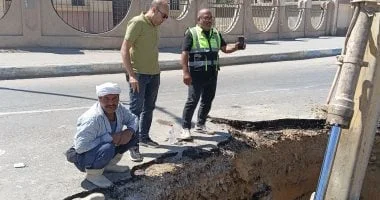 انتهاء أعمال إصلاح خط طرد محطة صرف صحي الحبلايات
