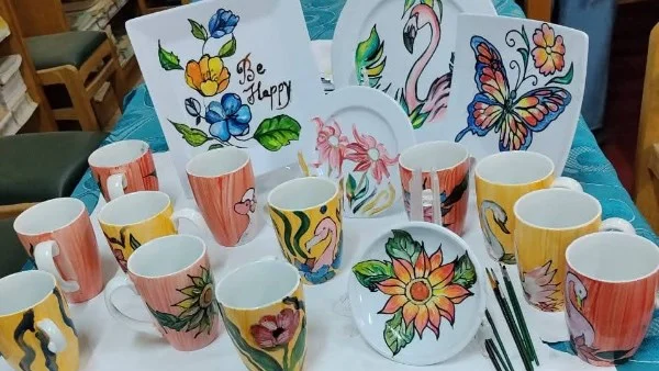 ورشة للرسم على الخزف بمراكز شباب كفر الشيخ