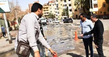 إصلاح كسر صرف صحي بحي العقاد في أسوان