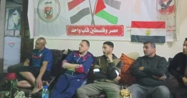 دعم جماهيري كبير للنادي الأهلي في غزة