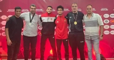 تهنئة لمحافظ كفر الشيخ لأبطال المصارعة الأفارقة
