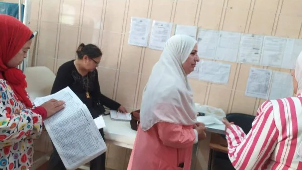 متابعة عمل وحدات إدارة ببا الصحية ببني سويف
