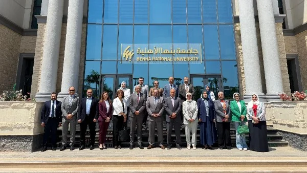 زيارة وفد من الجامعة الأمريكية لجامعة بنها الأهلية