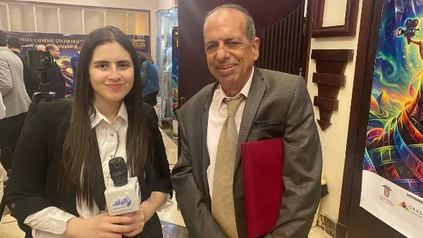محمد الصاوي يعبر عن سعادته بالتكريم في المركز الكاثوليكي