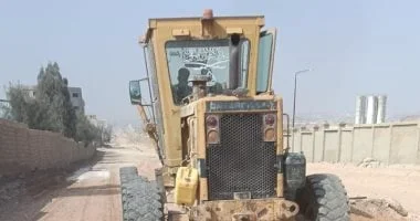 بدء رصف طريق R1 في منطقة أبو رواش الصناعية
