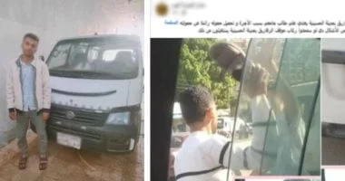 سائق ميكروباص يعتدي على طالب في الشرقية