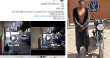 كاميرات المراقبة تكشف لص دراجة نارية في نصر النوبة