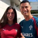 لحظة مميزة لرونالدو ومذيعة كولومبية في معسكر البرتغال