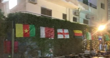 مجسم كأس العالم في مقاهي الغردقة قبل مصر وبلجيكا
