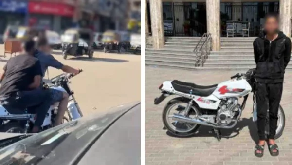 القبض على تعدى قائد دراجة نارية على سائق سيارة بالغربية