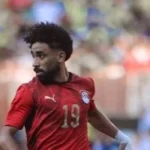 مروان عطية يتلقى البطاقة الصفراء أمام بلجيكا