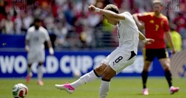 منتخب مصر يتقدم على بلجيكا بهدف إمام عاشور في كأس العالم