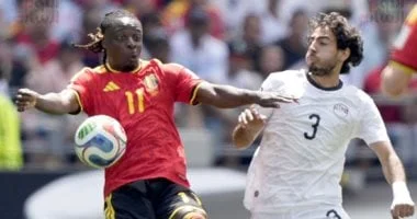 هدف محمد هاني بالخطأ يمنح بلجيكا التعادل أمام مصر
