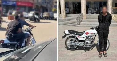 ضبط سائق دراجة نارية اعتدى على قائد سيارة بالسب