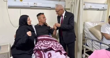 زيارة محافظ شمال سيناء للجرحى الفلسطينيين بالعريش