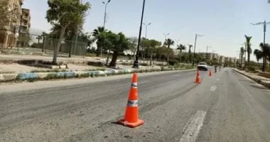 غلق كلي بطريق الواحات لأعمال الكهرباء