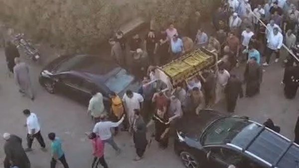 تشييع جثمان منار أشرف بقرية كفر سنجلف