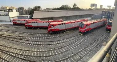 حادث خروج جرار قطار دمياط عن القضبان دون إصابات
