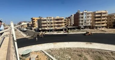 متابعة إنشاء محور 15 مايو الشيخ زايد بجمصة