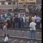 خروج جرار قطار دمياط عن القضبان دون إصابات