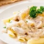 مكرونة كريمي بالدجاج في 15 دقيقة