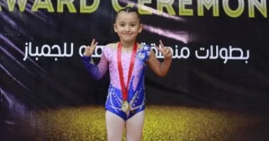 فيروز عبدالهادي تتوج بذهبية الجمباز الأيروبيك
