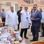 جولة ميدانية لمتابعة القافلة البيطرية بكفر شكر