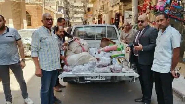 ضبط لحوم فاسدة وتوابل مجهولة بالمنيا