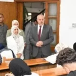 جولة ميدانية لرئيس جامعة قناة السويس بامتحانات التمريض