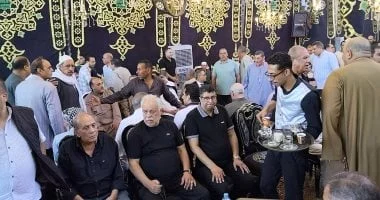 عزاء الفنان الراحل عبد العزيز مخيون في البحيرة