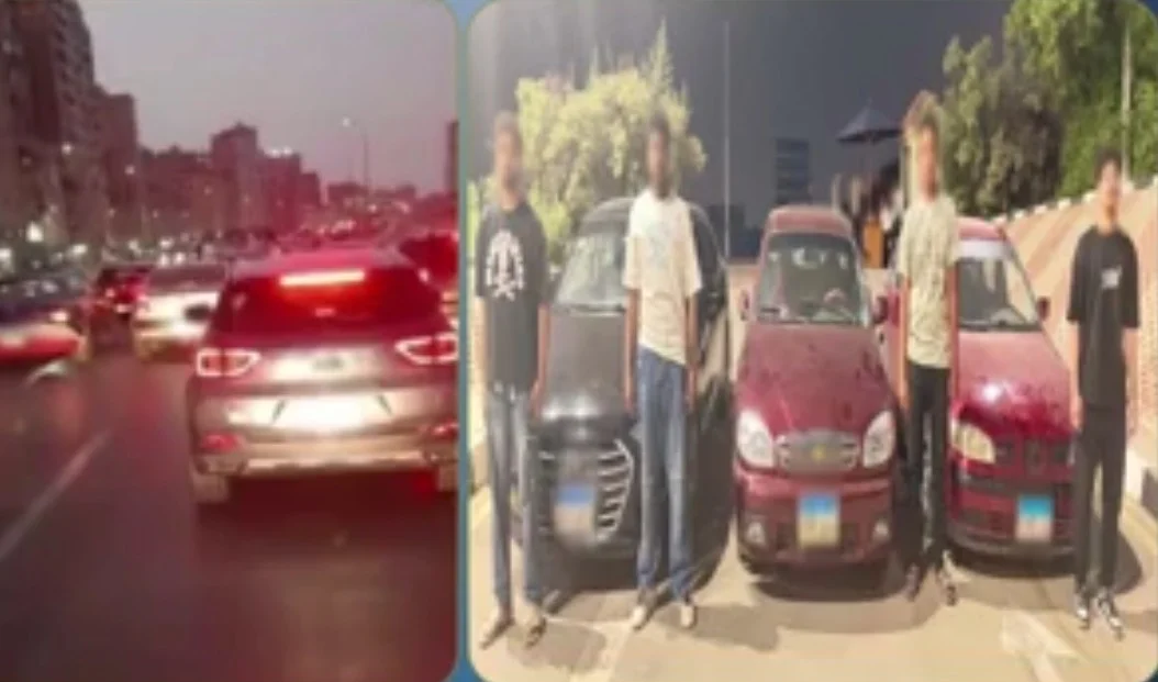 ضبط 4 طلاب بسبب استعراضهم المتهور بالسيارات