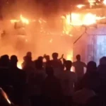 حريق في مستودع للوقود بكراسنودار الروسية
