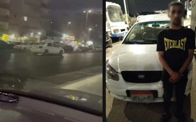 ضبط سائق أجرة يخالف السير في القاهرة