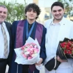 سلاف فواخرجي تحتفل بتخرج ابنها من الجامعة الأميركية