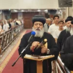 الأنبا ميخائيل يقود التسبحة الشهرية بحلوان