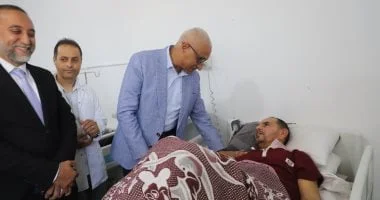 زيارة محافظ شمال سيناء للجرحى الفلسطينيين بمستشفى الشيخ زويد