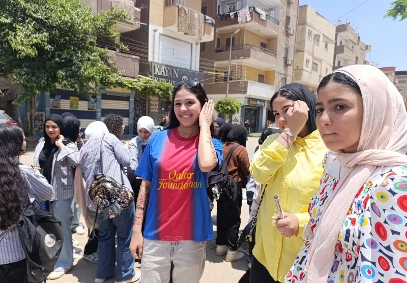 احتفالات طلاب الشهادة الإعدادية بالمنوفية بعد انتهاء الامتحانات