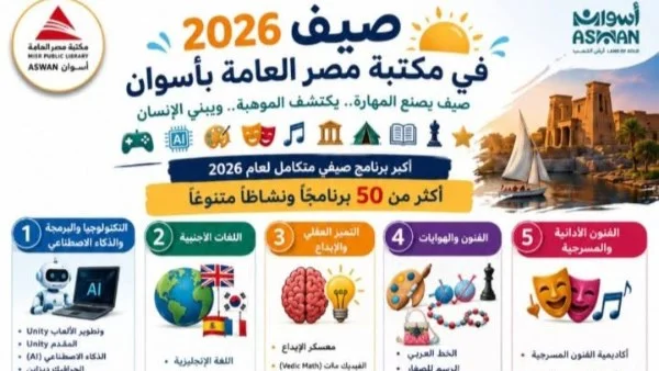 التسجيل في برنامج مكتبة مصر العامة بأسوان 2026