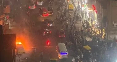 حريق سيارة تاكسي في الإسكندرية دون إصابات