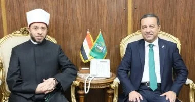 استقبال وزير الأوقاف في المنوفية مع افتتاح المسجد القبلي
