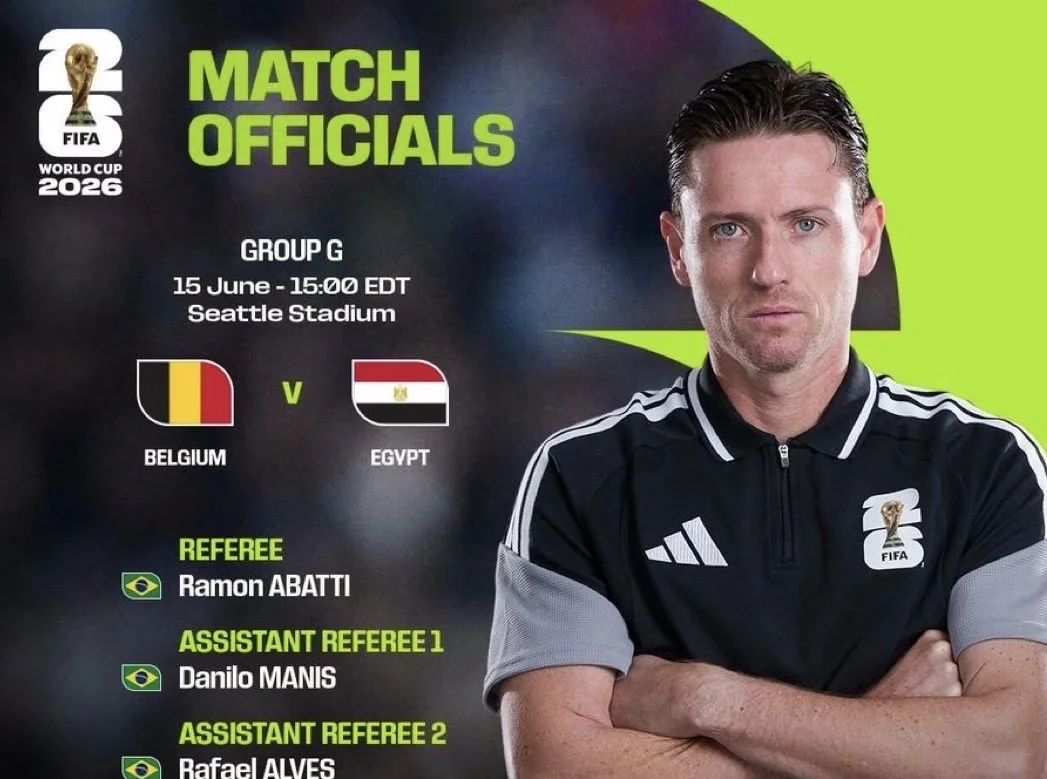رامون أباتي يقود مباراة مصر وبلجيكا في مونديال 2026