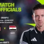 طاقم تحكيم برازيلي لمباراة مصر وبلجيكا في كأس العالم 2026