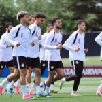 مران المنتخب المصري استعدادًا لمواجهة بلجيكا في المونديال