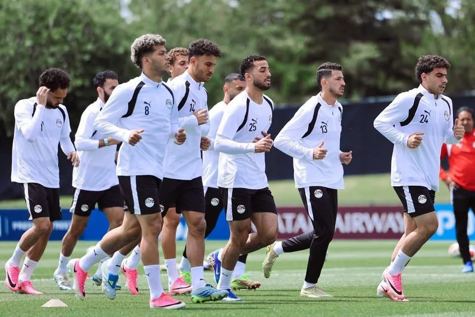 مران المنتخب المصري استعدادًا لمواجهة بلجيكا في المونديال