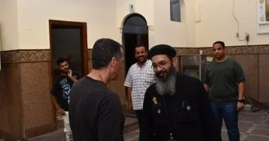 زيارة محافظ أسوان لكنيسة الشهيد مارجرجس بكوم أمبو