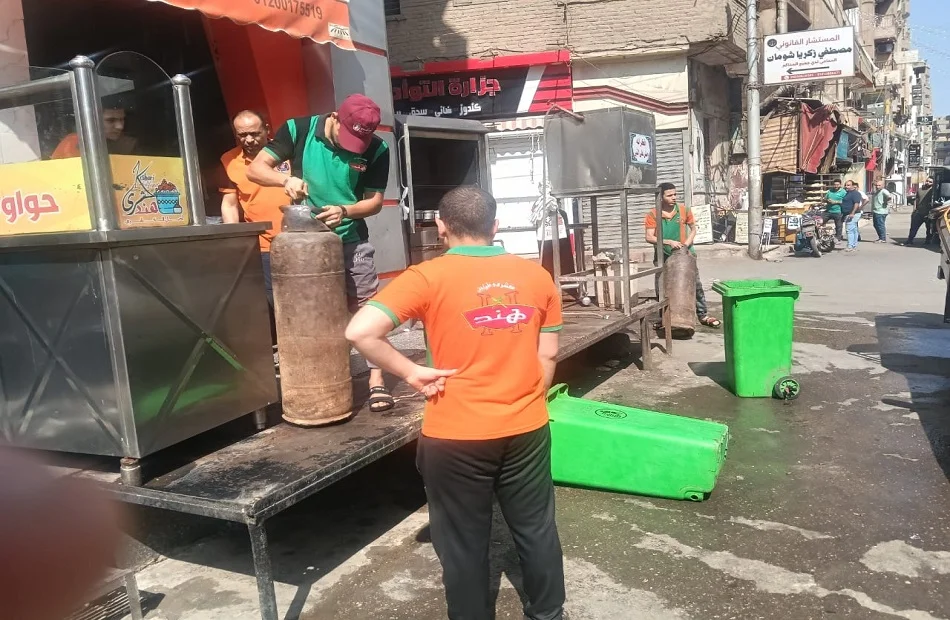 حملة لرفع الإشغالات في ميت غمر