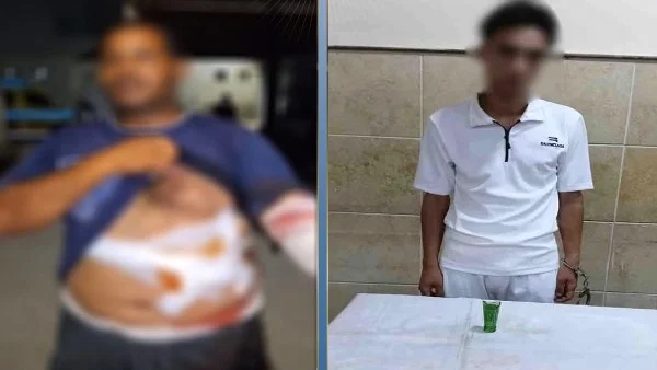 عامل يعتدي على سائق أجرة بقطعة زجاج في البحيرة